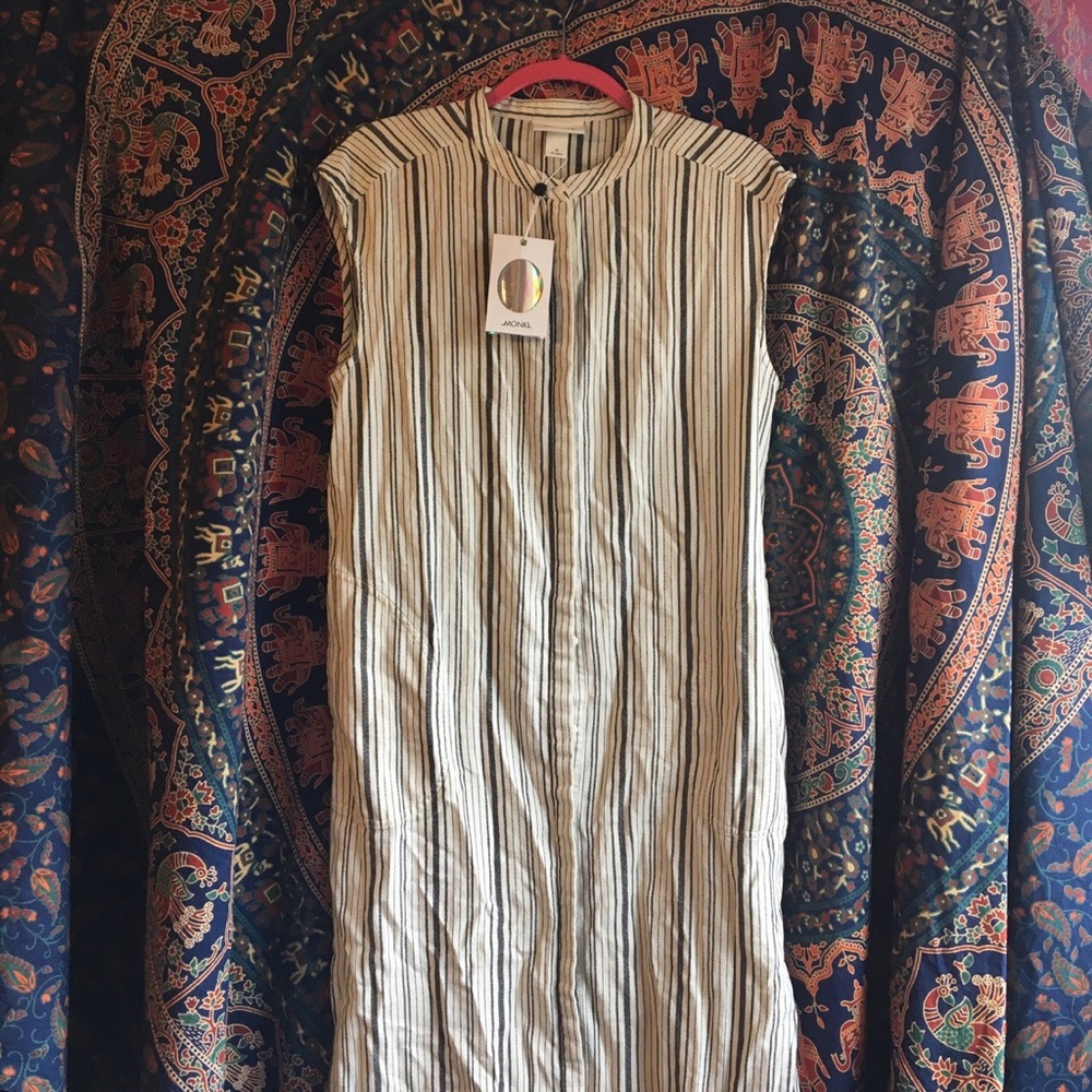 ASOS Monki Long Button Down Midi Dress